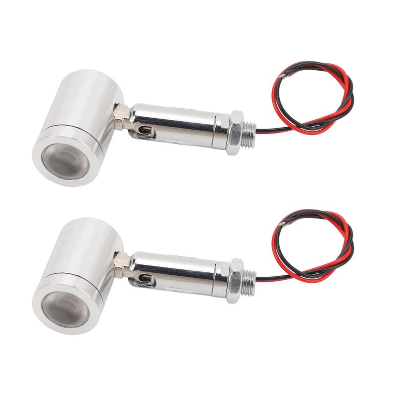 2 Pcs Mini LED Spotlight DC12V 1W 30° Angle Indoor Accent Up Lights Jewellery Showcase Spot Light for KTV Cabinet Bookshelf Hallway White Light - Image 4