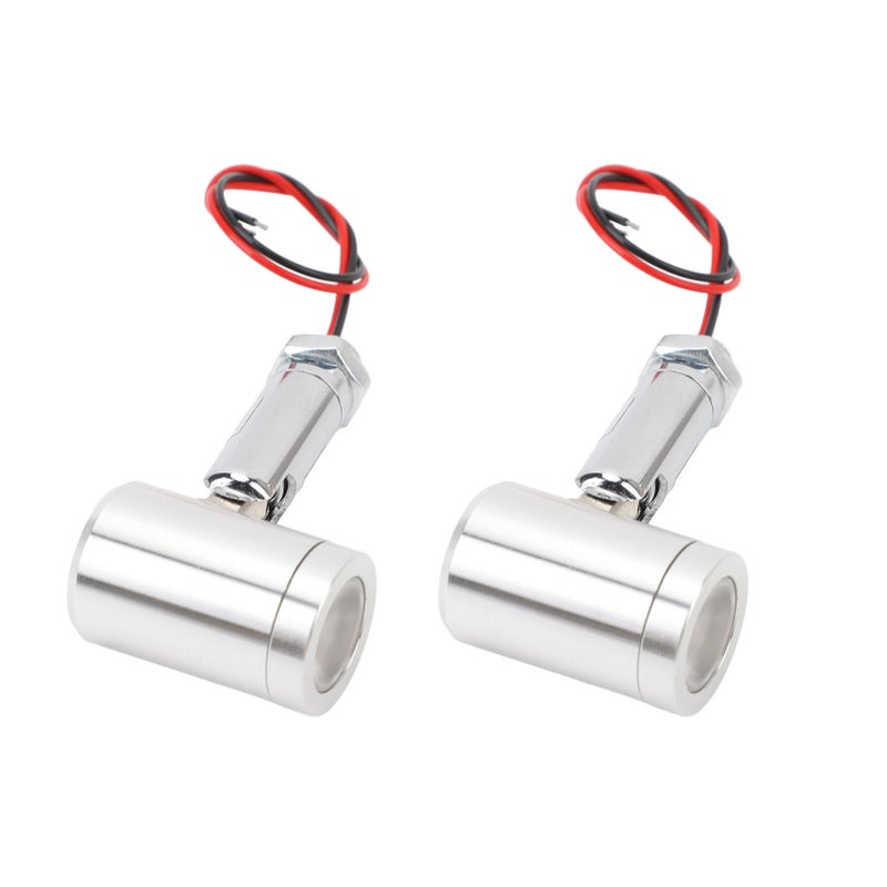 2 Pcs Mini LED Spotlight DC12V 1W 30° Angle Indoor Accent Up Lights Jewellery Showcase Spot Light for KTV Cabinet Bookshelf Hallway White Light - Image 1