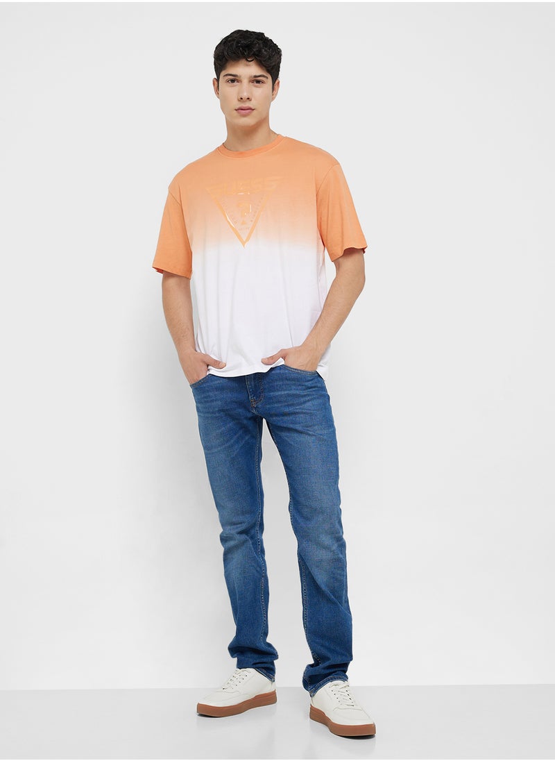 GUESS Ombre Crew Neck T-Shirt  - Image 4