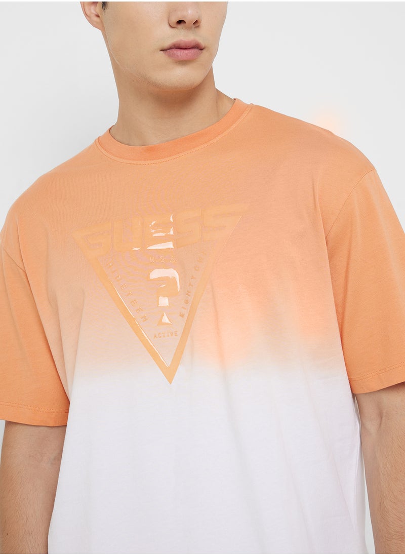 GUESS Ombre Crew Neck T-Shirt  - Image 3