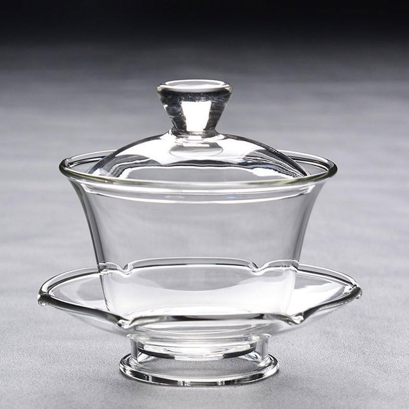 Cabilock Glass Teacup  1 Set Glass Tea Cup With Lid Chinese Tea Cup Set Loose Tealeaf Brewing System Simple Filtration Teacups for Family Daily - Image 2