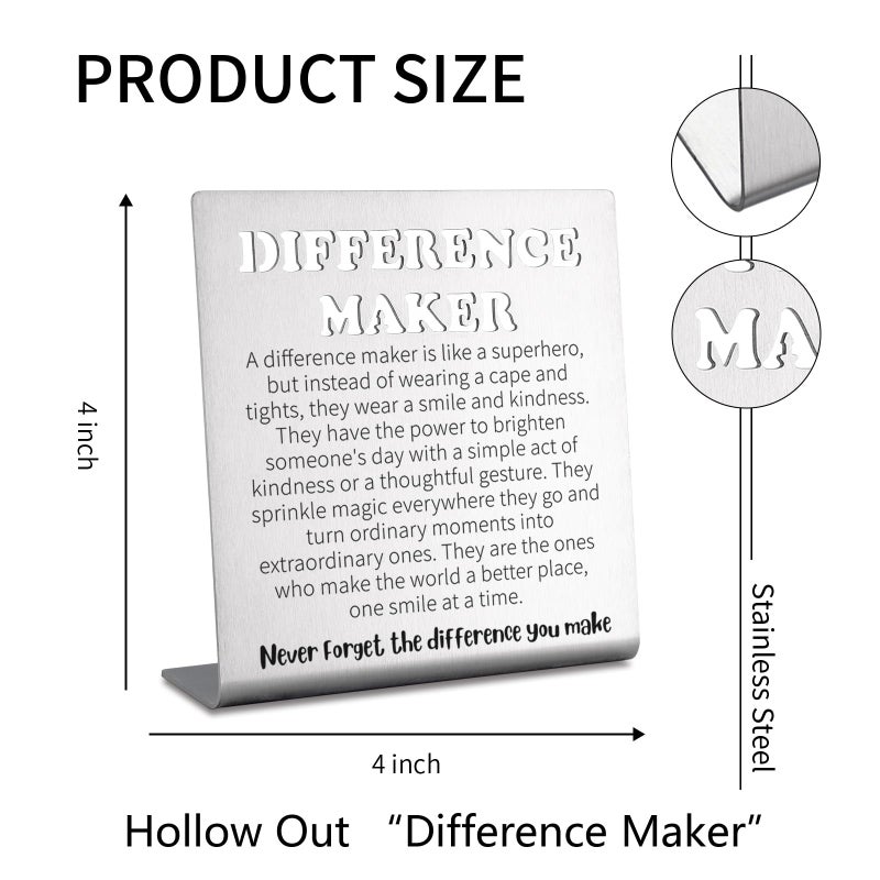 akeke Thank You Appreciation Gifts for Friends Women Men Leader Coach Boss Mentor Team Employees Coworkers Coworker Leaving Difference Maker Decorative Signs Plaques bke62 - Image 2