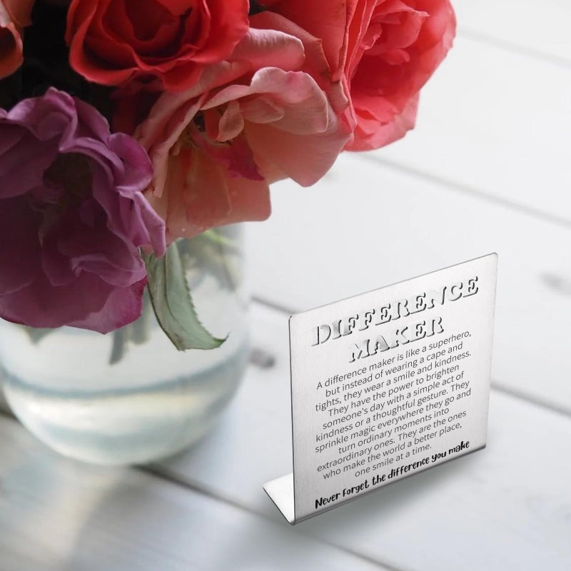 akeke Thank You Appreciation Gifts for Friends Women Men Leader Coach Boss Mentor Team Employees Coworkers Coworker Leaving Difference Maker Decorative Signs Plaques bke62 - Image 3
