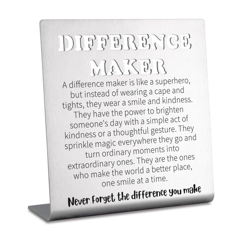 akeke Thank You Appreciation Gifts for Friends Women Men Leader Coach Boss Mentor Team Employees Coworkers Coworker Leaving Difference Maker Decorative Signs Plaques bke62 - Image 1