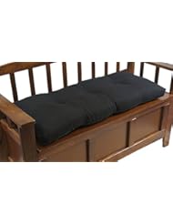 Klear Vu The Gripper Non-Slip Tufted Omega Universal Bench Cushion, 36", Midnight - Image 1