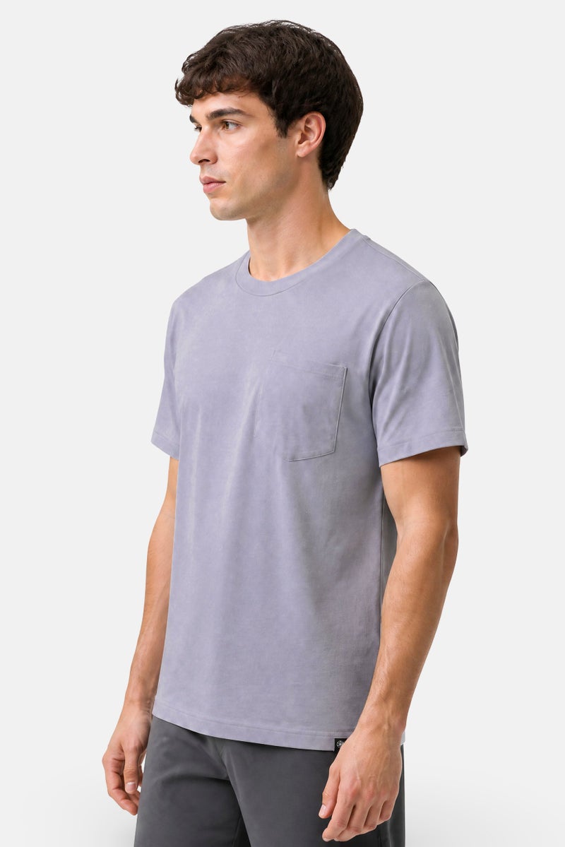 Gaiam Men Slim Fit Short Sleeve Training T-Shirt, Light Grey - Image 2