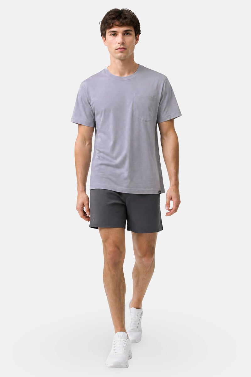 Gaiam Men Slim Fit Short Sleeve Training T-Shirt, Light Grey - Image 3