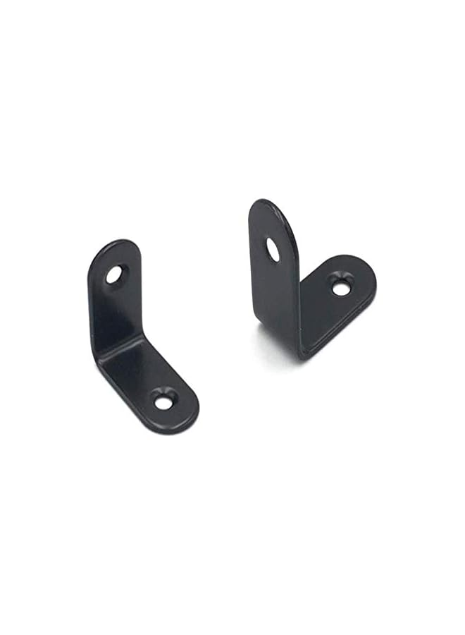 PROMASS promass 20mmX20mm Black L Bracket 12 Pack Stainless Steel Corner Bracket 90 Degree Metal Angle Brackets Corner Braces with Screws  - Image 3