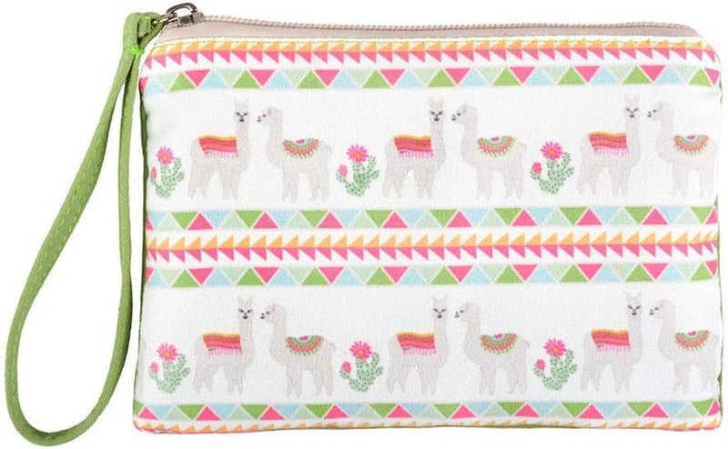 Rantanto Small Cute Cash Coin Purse, Canvas Change Purse, Kawaii Coin Pouch With Handle Christmas Gift For Women Teenager Girls (BG0026 Llama and Cactus) - Image 1
