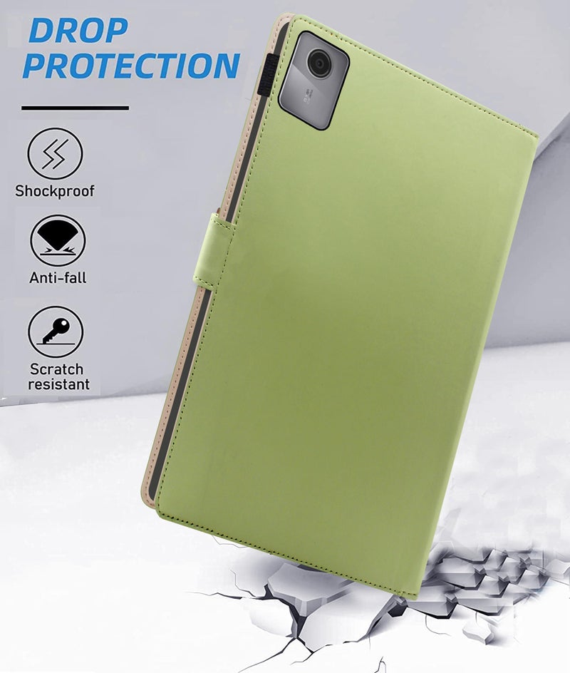 TGK Flip Cover Case for Lenovo Idea Tab 11 inch 2025 TB-336ZU TB-336FU, Motorola Pad 60 Neo 5G 11" Tablet with Stylus Holder (Mint Green) - Image 5