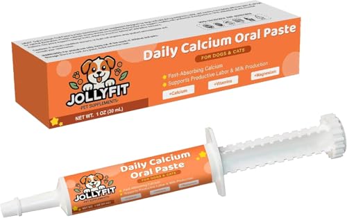 Jollyfit Oral Calcium for Whelping Dogs Cats Supports Whelping Labor and Milk Production Enhances Colostrum for Puppies Daily Calcium Supplement for Pets 1 oz - Image 2