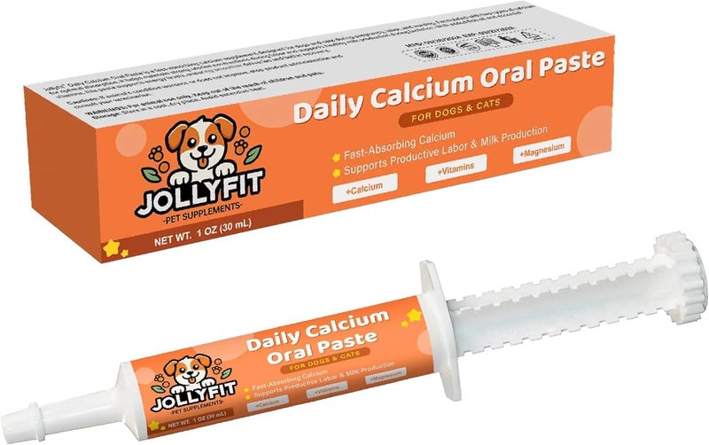Jollyfit Oral Calcium for Whelping Dogs Cats Supports Whelping Labor and Milk Production Enhances Colostrum for Puppies Daily Calcium Supplement for Pets 1 oz - Image 3