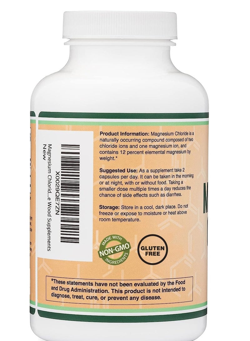 كلوريد المغنيسيوم يدعم صحة الجهاز الهضمي والعظام 1000 ملغ لكل حصة 180 كبسولة، كمية تكفي لمدة 3 أشهر - Image 4