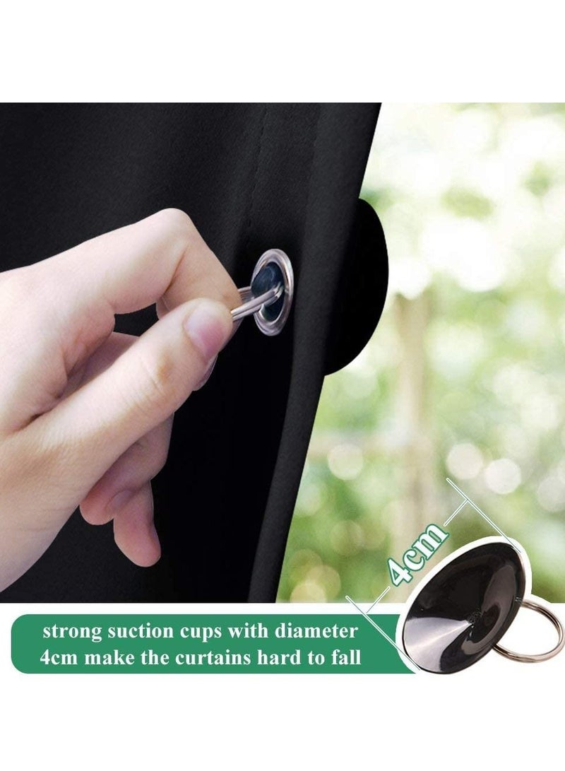 SYOSI Temporary Blackout Blinds Curtain for Window Travel Portable Adjustable Suckers Sunlight Blocking Blinds Thermal Insulated Curtains for Storage Room Basement, Black, 51 by 78 Inch, 1 Pc - Image 3