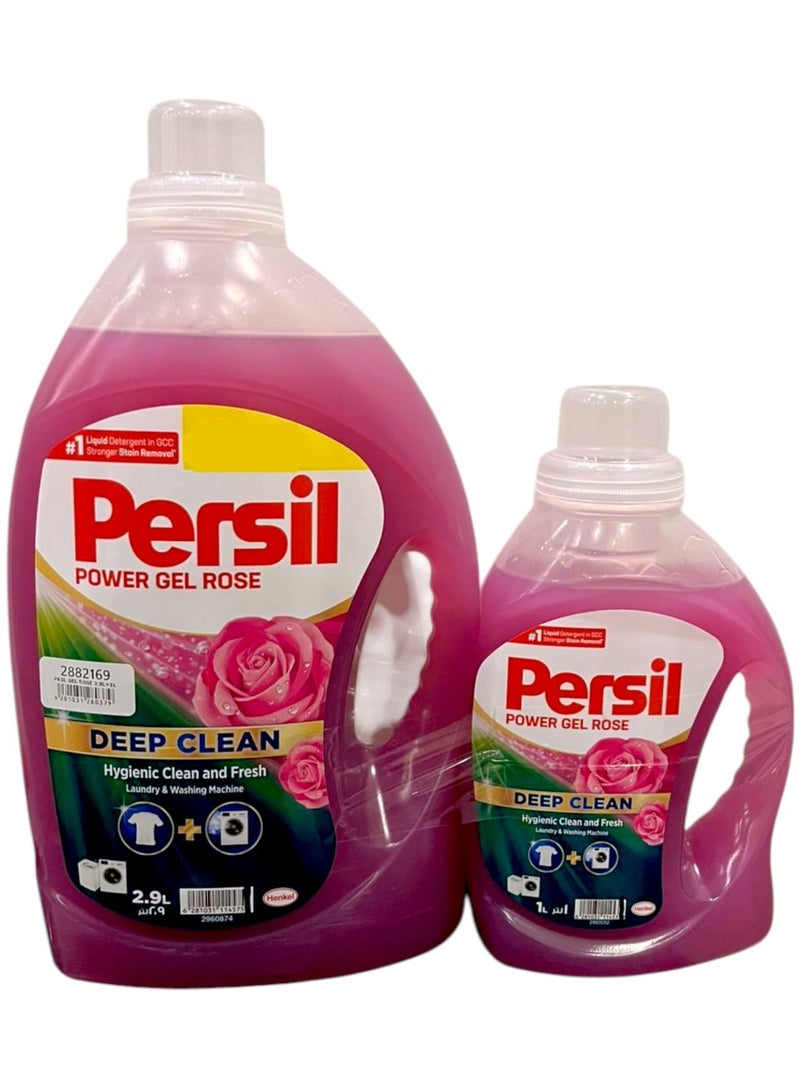 Persil Power Gel Rose Deep Clean, Hygienic Clean And Fresh, 2.9 liters + 1 liter