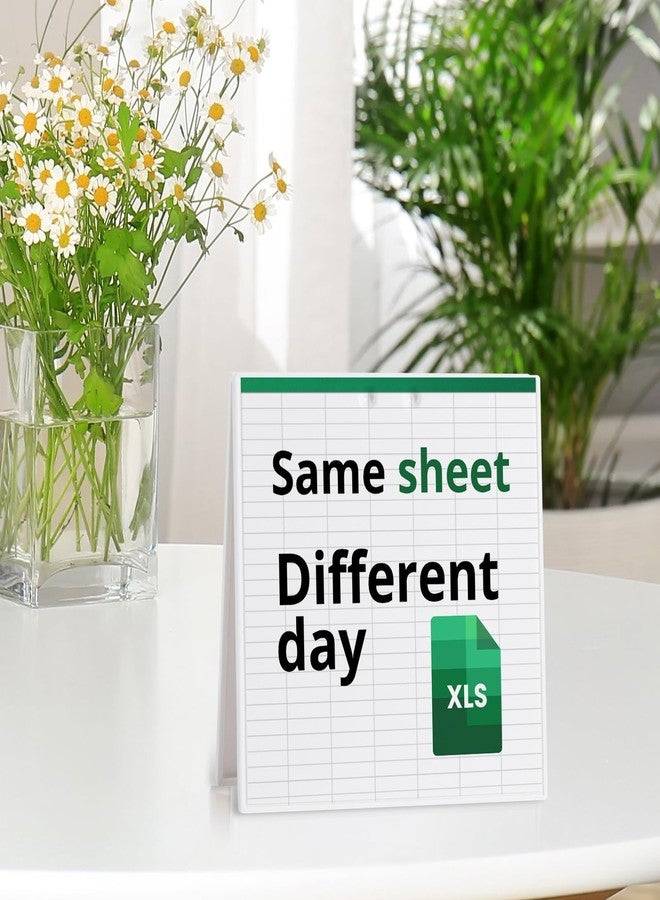 EXUBERIUM Funny Office Desk Sign Coworker Gift for Women Men, Same Sheet Different Day Definition Office Decor for Desk Table Shelf White Elephant Gift - Image 3