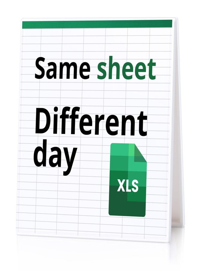 EXUBERIUM Funny Office Desk Sign Coworker Gift for Women Men, Same Sheet Different Day Definition Office Decor for Desk Table Shelf White Elephant Gift - Image 1