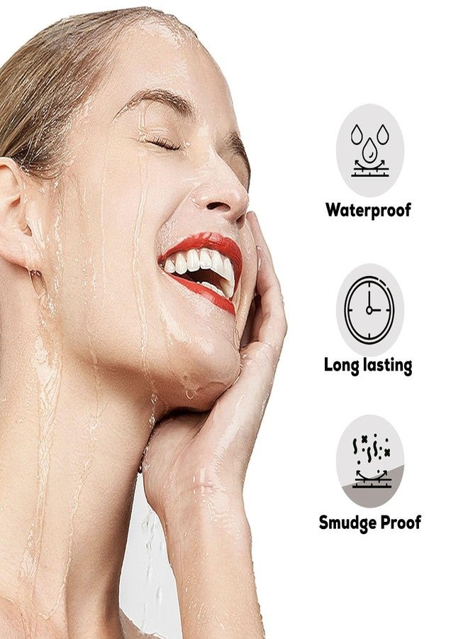 Gleva Eyebrow Stamp & Stencil Kit - Vegan Powder - Long-Lasting Stamping Kit With 10Pcs Reusable Thin & Thick Stencils for Perfect Brows (Black) - Image 2