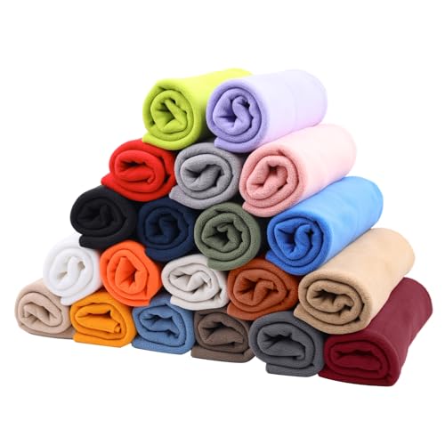 UBCGOTT Knitted Polar Fleece Solid Fabric Anti-Pill Plush Polyester for DIY Sewing Crafts Toys (12colors, 20 * 20inch) - Image 4