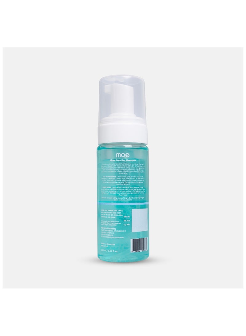 Moe Puppy Moe Rinse Free Pet Dry Shampoo for instantly clean and fresh fur | Waterless Foam Cleanser for dogs and cats | (150 ml)  - Image 2
