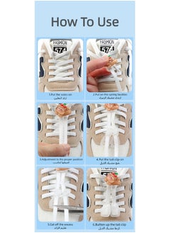 Generic Cartoon Cute No-tie shoelace buckle 1 Pair Set（Football/Soccer Shoe Buckle*2＋Shoelaces*1＋tail clips*4）For Women and Kids/Boys/Girls  - Image 3