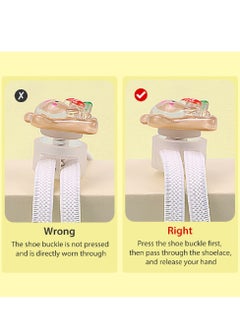 Generic Cartoon Cute No-tie shoelace buckle 1 Pair Set（Football/Soccer Shoe Buckle*2＋Shoelaces*1＋tail clips*4）For Women and Kids/Boys/Girls  - Image 5