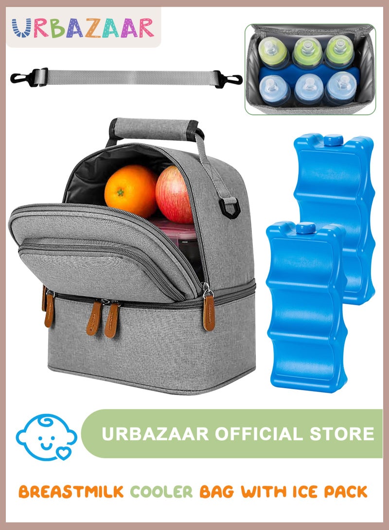 URbazaar Insulated Baby Bottle Bag, Multi-Function Breastmilk Cooler Bag, Fit as   for Milk Bottles Like Dr. Brown, Comotomo, Philips, Nuk, Lansinoh, etc.  - Image 1