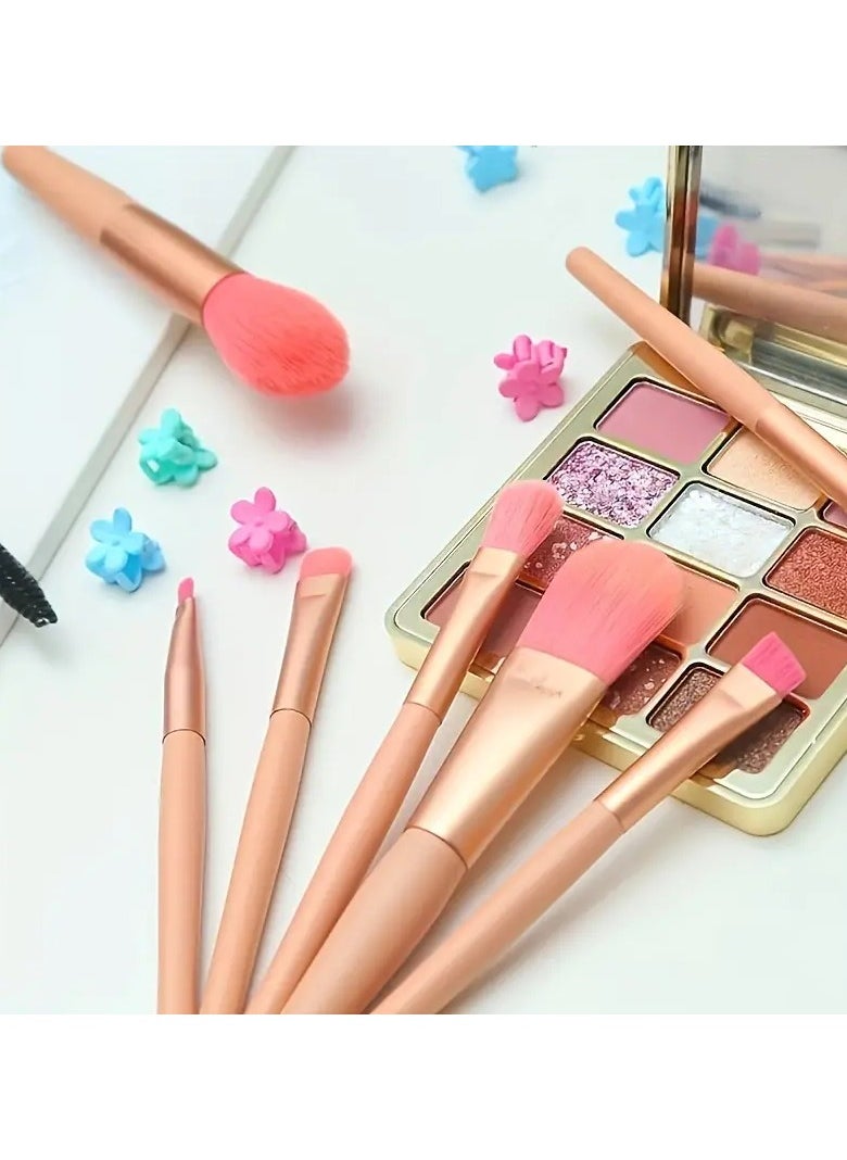 Goolsky Make Up Brushes Mini Makeup Brushes Portable Soft Hair Makeup Brush Set Beauty Tools Makeup Portable For Travel  - Image 2