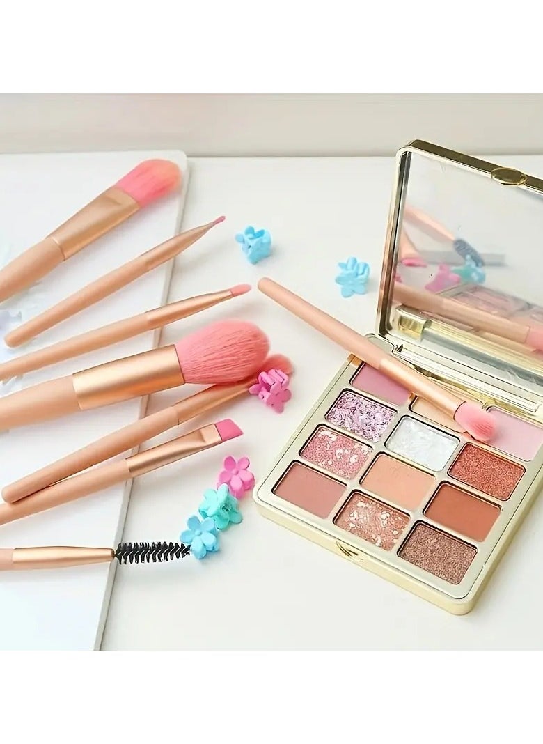 Goolsky Make Up Brushes Mini Makeup Brushes Portable Soft Hair Makeup Brush Set Beauty Tools Makeup Portable For Travel  - Image 3