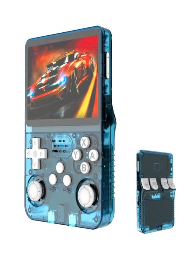 Playtastic R36S Handheld Game Console 3.5 inch Preinstalled Emulator System Transparent Purple 32GB+64GB(Lake Blue) - Image 1