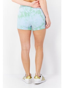 VANS Women Tie Dye Basic Shorts, Blue  - Image 2