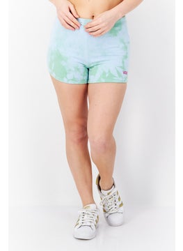 VANS Women Tie Dye Basic Shorts, Blue  - Image 1