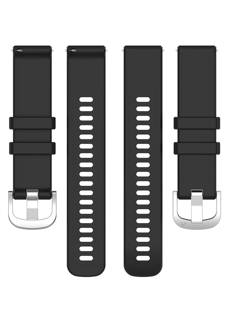 Anmi - 2 PCS Replacement  Strap Silicone Band for Huawei Watch GT4  46mm(Black/Green) - Image 1