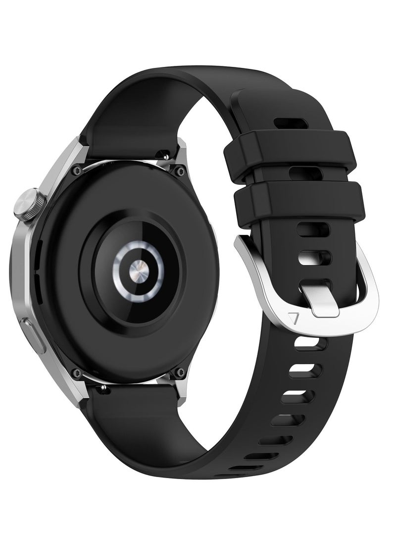 Anmi - 2 PCS Replacement  Strap Silicone Band for Huawei Watch GT4  46mm(Black/Green) - Image 1