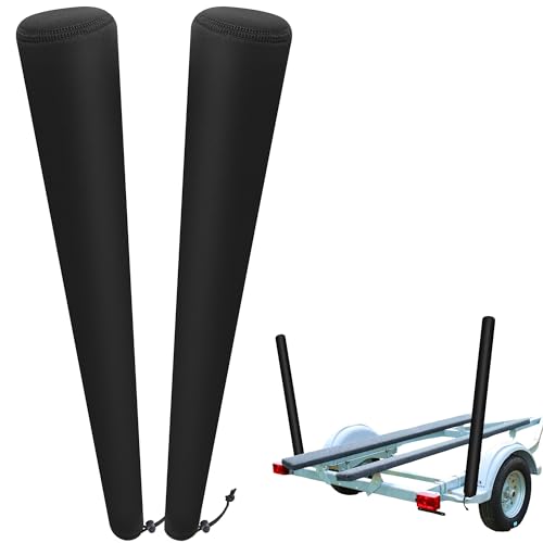 DECOHS 59 Inch Boat Trailer Guide Pole Cover- Neoprene Boat Trailer Guide Protective Cover- Heavy Duty Marine Trailer Guide Poles Cover for Jet Ski Boat Sailboat Trailer (Set of Two) - Image 1