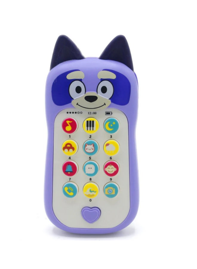 لعبة موبايل موسيقي للأطفال بشكل كرتوني لطيف-لعبة تفاعلية على شكل هاتف محمول برسومات جذابة وأزرار ملونة تناسب أيدي الأطفال الصغار.- يساعد على تنمية الحواس والانتباه  -آمن وخفيف الوزن للأطفال من عمر 1 سنة فأكثر  -مثالية لتسلية وتعليم الطفل بطريقة مرحة! - Image 1