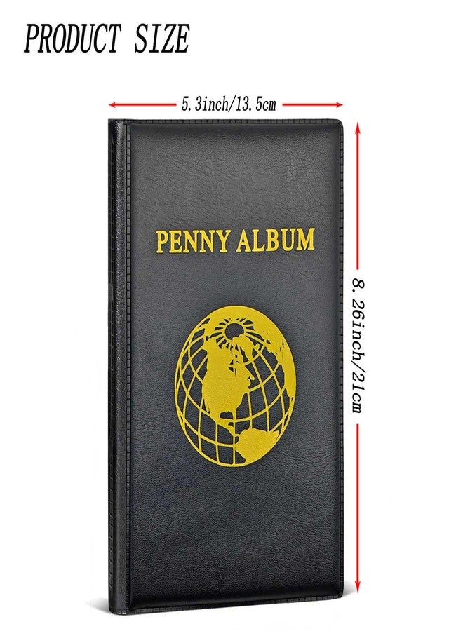 Xxmbbjy 160 Pockets Pressed Penny Collecting Album Book, 10 Sheets Pressed Penny Collection Sleeves, Portable Pressed Penny Album Book Holder for Collectors, Suitable for Travel or Work, Black - Image 3