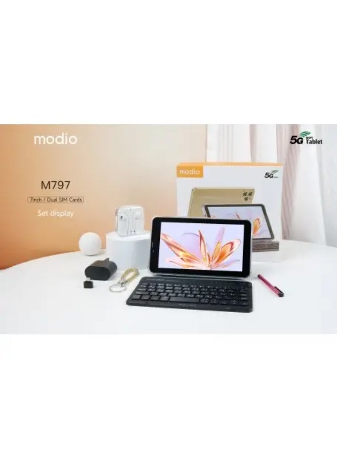 موديو تابلت Modio M797، شريحتين اتصال، 5G + واي فاي، ذاكرة الوصول العشوائي 6 جيجا بايت / ذاكرة 256 جيجا بايت، 7 بوصات - Image 2