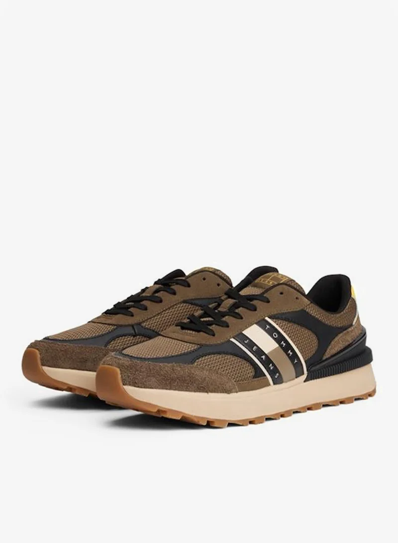 TOMMY JEANS Khaki Casual Low Top Sneakers for Men | Best Price UAE