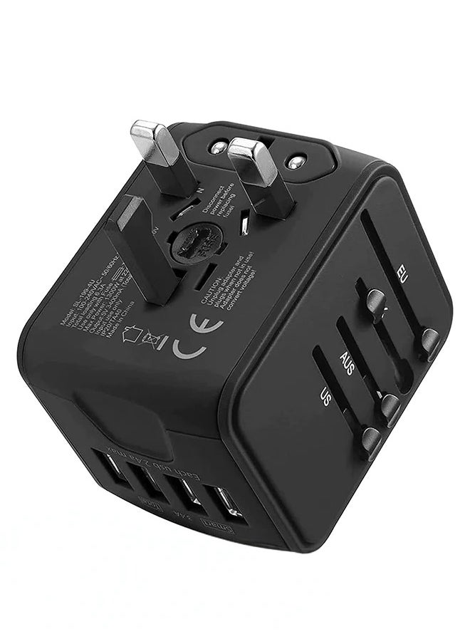 Universal Travel Adapter, All in One International Power Adapter with High Speed 3 USB and Type C Travel Charger, US, UK, EU, AU.