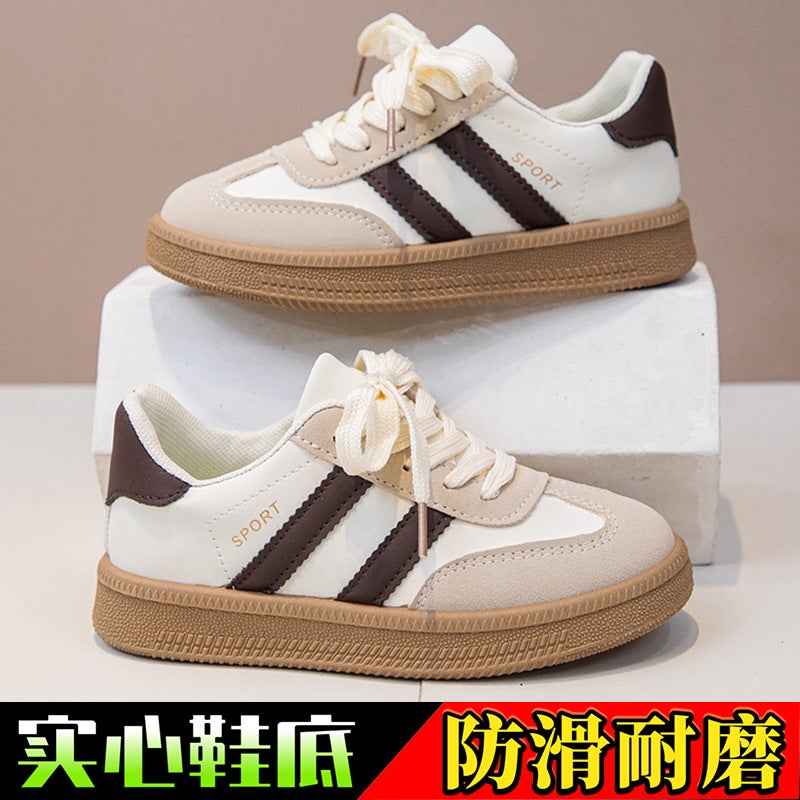 Children'S White Shoes Boys' And Girls' Sneakers Spring New Ins Student Deserting Shoes All-Match Soft-Soled Boys' Sneaker - Image 1