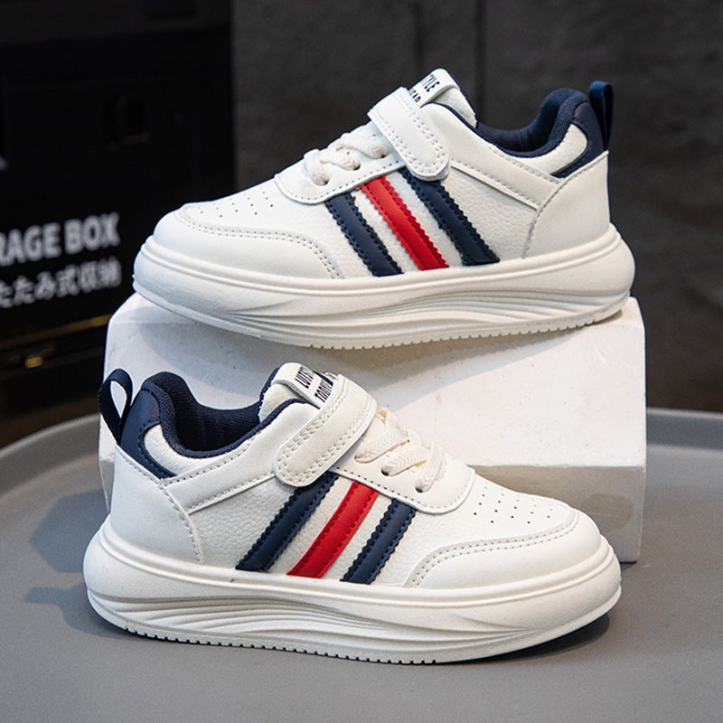 Children'S White Shoes Boys' And Girls' Sneakers Spring New Ins Student Deserting Shoes All-Match Soft-Soled Boys' Sneaker - Image 2