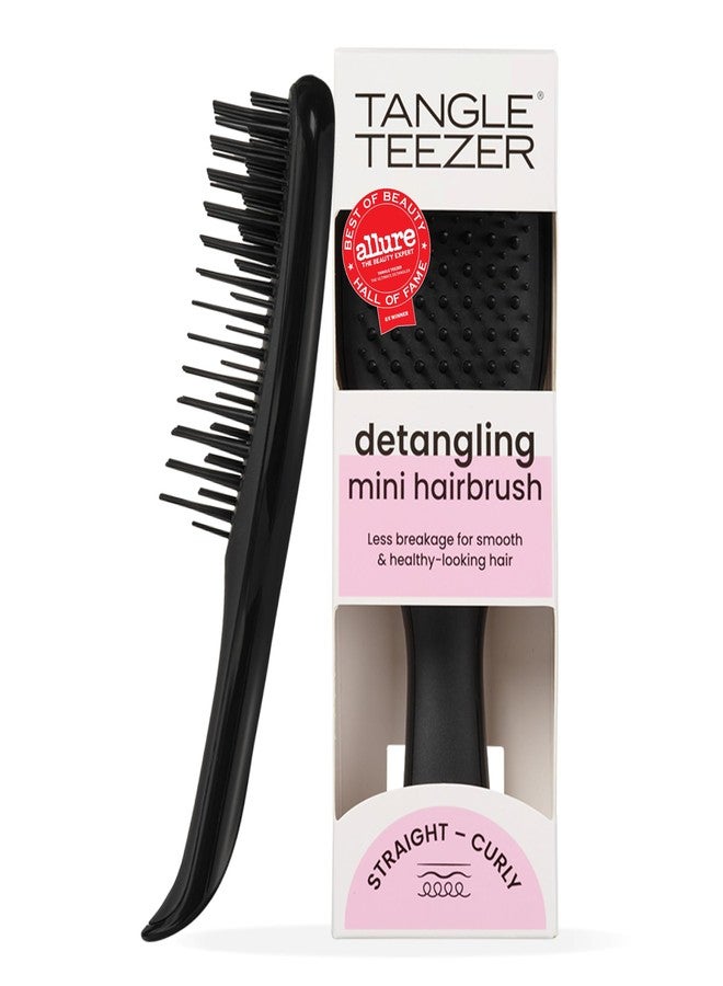 Tangle Teezer Mini The Ultimate Detangler Hairbrush |Gentle on Wet Hair | Two-Tiered Teeth & Comfortable Handle | Ideal for Kids And Travel | Reduces Knots & Breakage | Black - Image 1