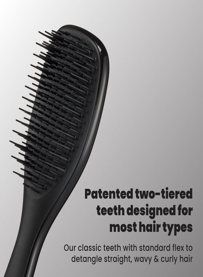 Tangle Teezer Mini The Ultimate Detangler Hairbrush |Gentle on Wet Hair | Two-Tiered Teeth & Comfortable Handle | Ideal for Kids And Travel | Reduces Knots & Breakage | Black - Image 2
