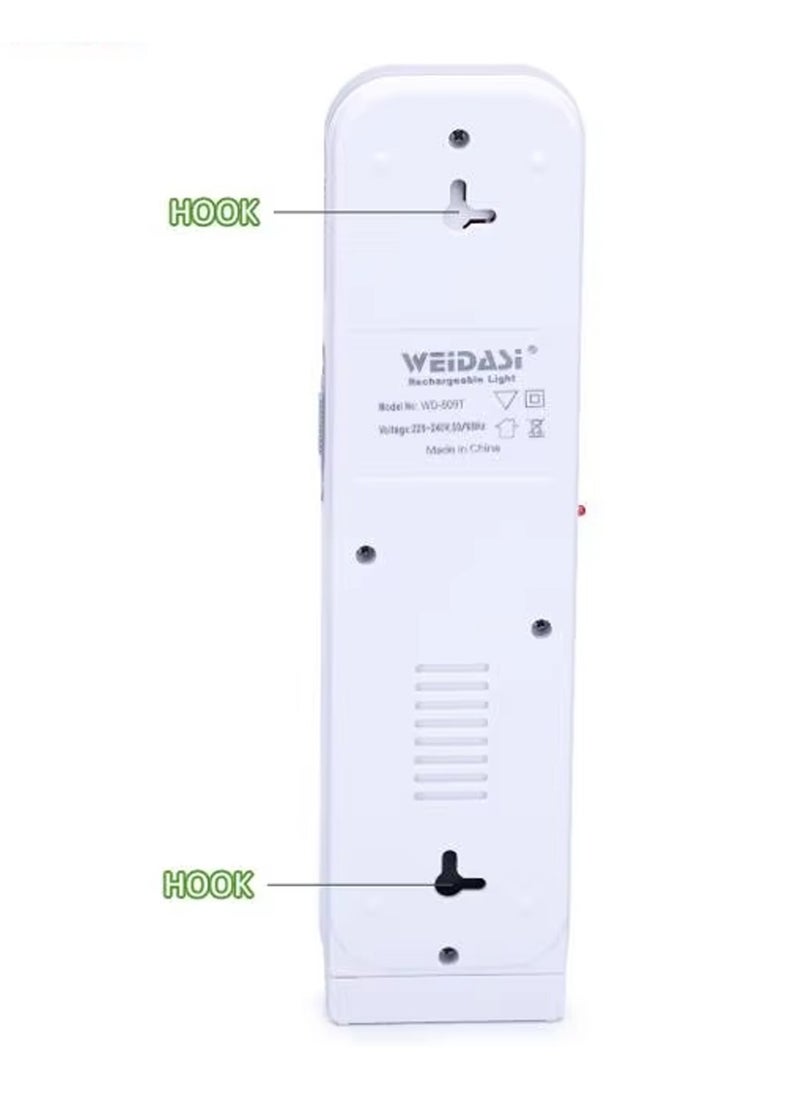 WEIDASI WEIDASI Rechargeable LED Emergency Light with 40 SMD LEDs, Dual Brightness, and AC/DC Charging Ports WD-809TD  - Image 5
