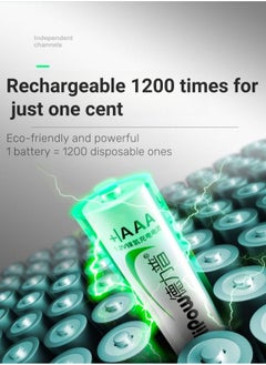 Rechargeable Battery Set with 8 AAA Batteries (1100mAh)