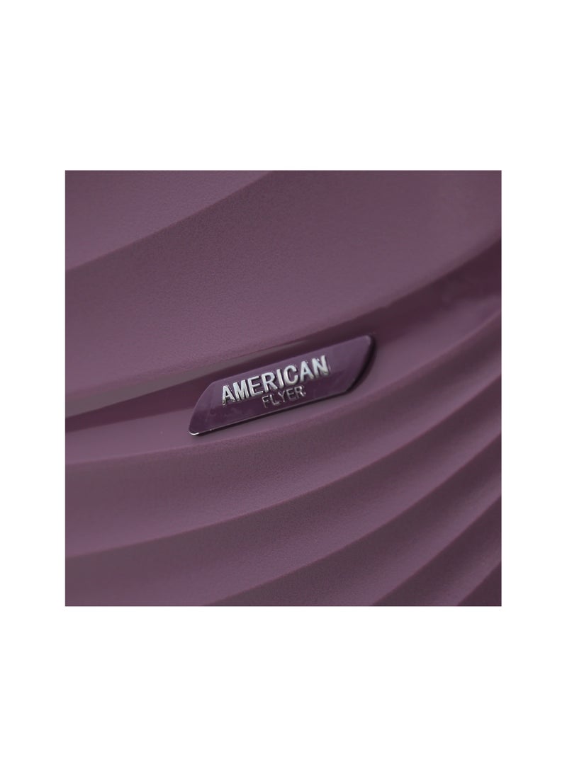 AMERICAN FLYER - Unbreakable Hardshell PP Luggage Set with 8 Wheels Thick Shell Multi Layer PP 3 Piece Set,Purple (S-20",M-24",L-28") - Image 1