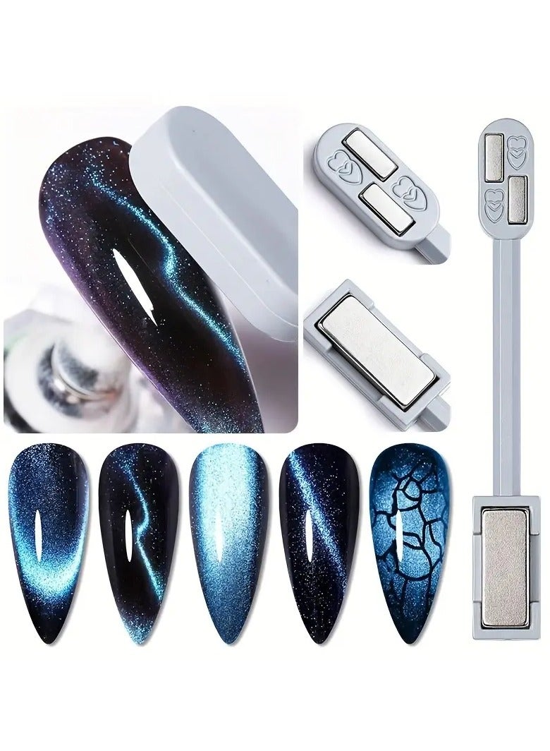 LANGMANNI Cat Eye Magnet Stick Double Head 3D Magnetic Cat Eye Gel Stick Nail Art Manicure Tool Multifunctional Magnet  - Image 5