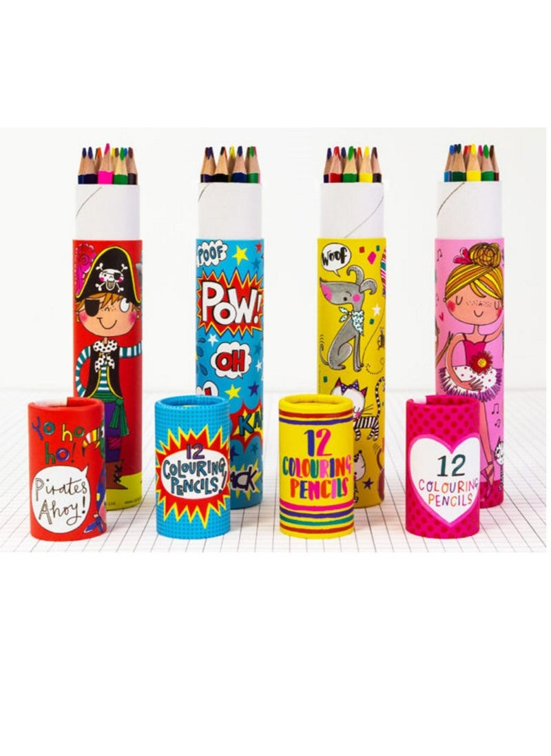 Rachel Ellen Childrens Coloring Pencils in Tube  - Image 2