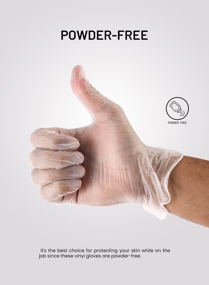 Packwell vinyl Gloves clear powder free Large 100 pcs - Image 3